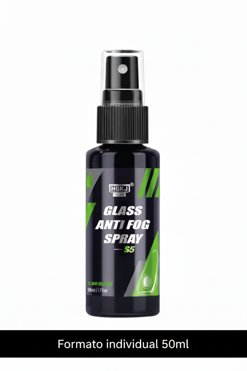 Spray 2 en 1 Antiniebla + Repelente de Agua para Parabrisas