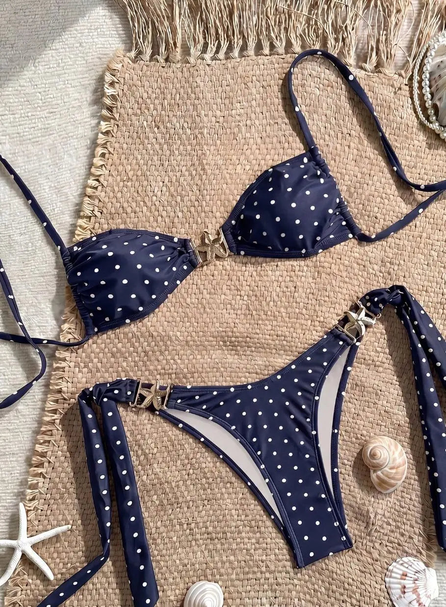 Bikini lunares metálico