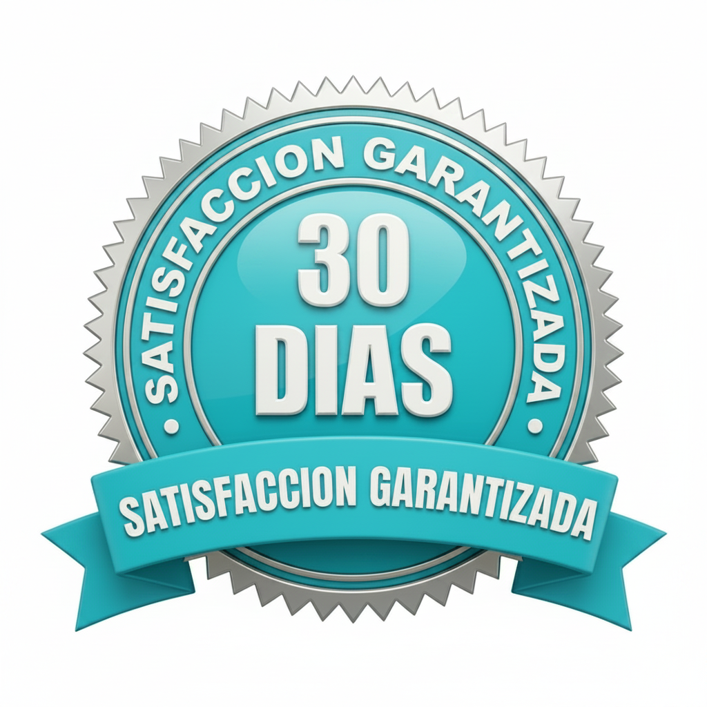 Sello satisfacción garantizada celeste